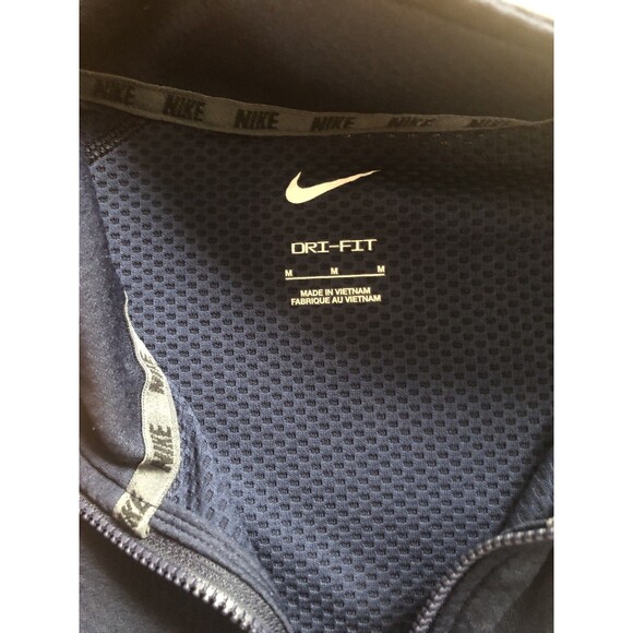 Nike Dri-Fit NCAA Georgetown Hoyas 1/4 Zip Pullover Size Medium Navy Blue - Picture 5 of 11